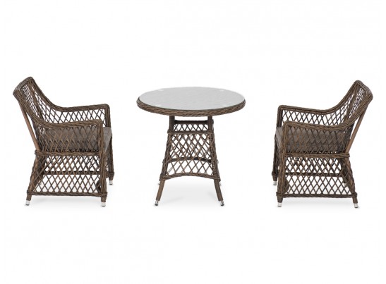 "Эспрессо–80 L" обеденная группа плетеная, цвет графит в Набережных Челнах