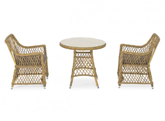 "Эспрессо–80 L" обеденная группа плетеная, цвет соломенный в Набережных Челнах