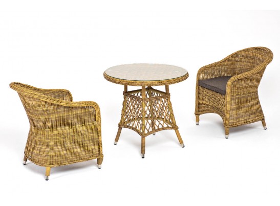 "Эспрессо–80 R" обеденная группа плетеная, цвет соломенный в Набережных Челнах