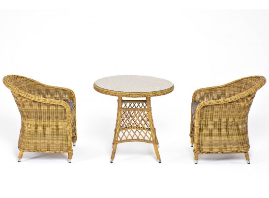 "Эспрессо–80 R" обеденная группа плетеная, цвет соломенный в Набережных Челнах