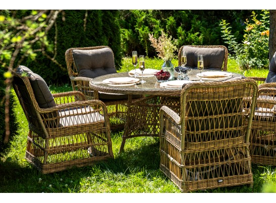 "Эспрессо–150 C" обеденная группа плетеная, цвет соломенный в Набережных Челнах