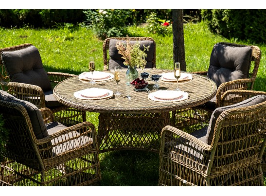 "Эспрессо–150 C" обеденная группа плетеная, цвет соломенный в Набережных Челнах
