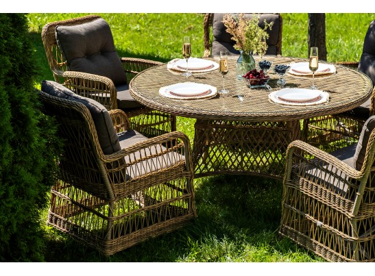"Эспрессо–150 C" обеденная группа плетеная, цвет соломенный в Набережных Челнах