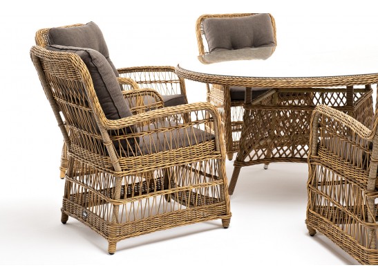 "Эспрессо–150 C" обеденная группа плетеная, цвет соломенный в Набережных Челнах