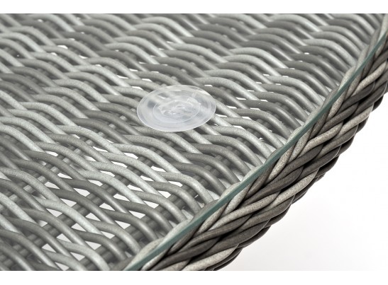 "Эспрессо" плетеный круглый стол, диаметр 150 см, цвет графит в Набережных Челнах