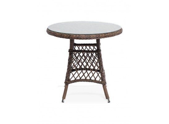 "Эспрессо" плетеный круглый стол, диаметр 80 см, цвет коричневый в Набережных Челнах