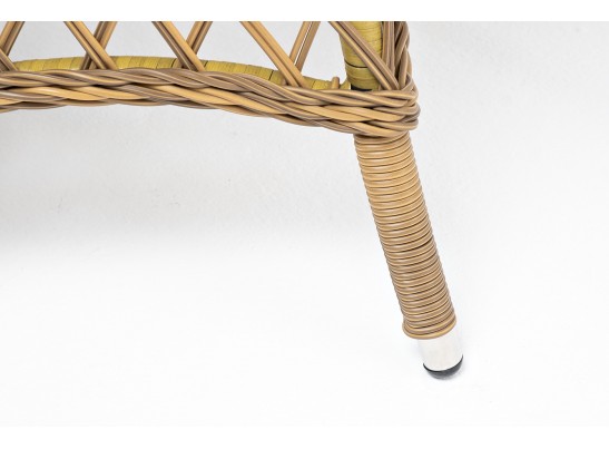 "Эспрессо" плетеный круглый стол, диаметр 80 см, цвет соломенный в Набережных Челнах