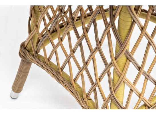 "Эспрессо" плетеный круглый стол, диаметр 80 см, цвет соломенный в Набережных Челнах