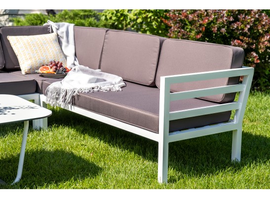 "Глория" модуль диванный левый, каркас из алюминия в Набережных Челнах