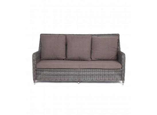 "Гляссе" диван трехместный из искусственного ротанга, цвет графит в Набережных Челнах