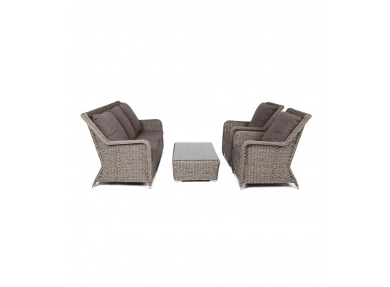 "Гляссе" лаунж-зона из искусственного ротанга (гиацинт), цвет серый в Набережных Челнах