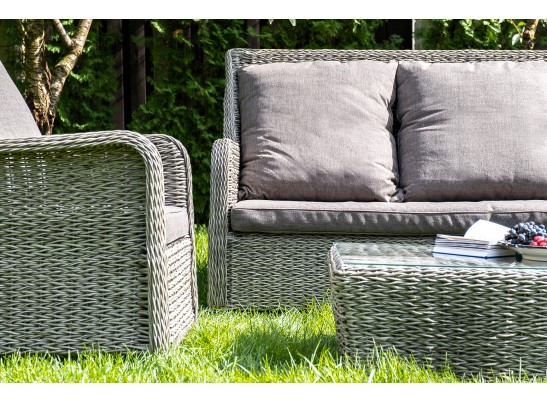 "Гляссе" лаунж-зона из искусственного ротанга (гиацинт), цвет серый в Набережных Челнах