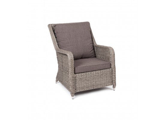 "Гляссе" кресло плетеное из искусственного ротанга (гиацинт), цвет серый в Набережных Челнах
