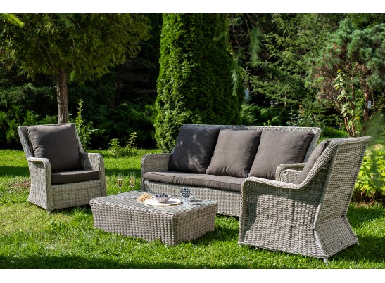 "Гляссе" лаунж-зона из искусственного ротанга, цвет бежевый в Набережных Челнах