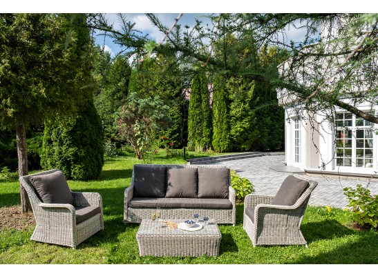 "Гляссе" лаунж-зона из искусственного ротанга, цвет бежевый в Набережных Челнах