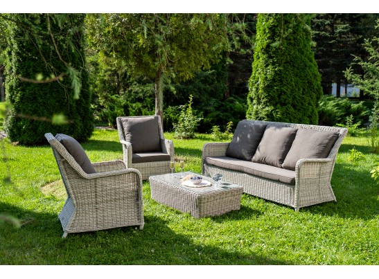 "Гляссе" лаунж-зона из искусственного ротанга, цвет бежевый в Набережных Челнах