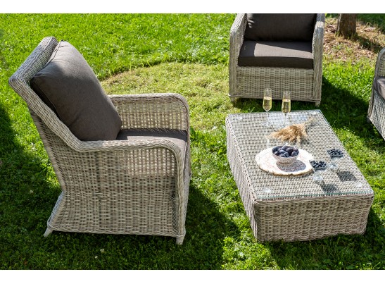 "Гляссе" лаунж-зона из искусственного ротанга, цвет бежевый в Набережных Челнах