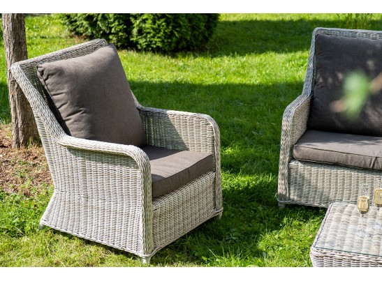 "Гляссе" лаунж-зона из искусственного ротанга, цвет бежевый в Набережных Челнах