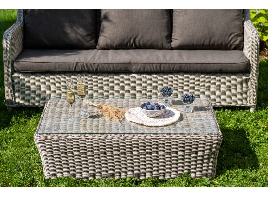 "Гляссе" лаунж-зона из искусственного ротанга, цвет бежевый в Набережных Челнах