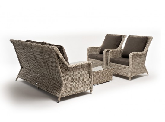 "Гляссе" лаунж-зона из искусственного ротанга, цвет бежевый в Набережных Челнах