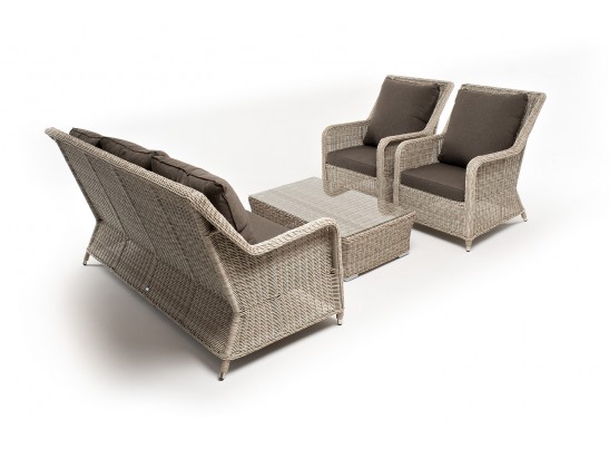 "Гляссе" лаунж-зона из искусственного ротанга, цвет бежевый в Набережных Челнах