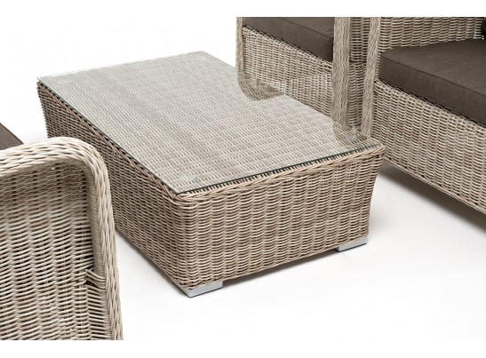 "Гляссе" лаунж-зона из искусственного ротанга, цвет бежевый в Набережных Челнах