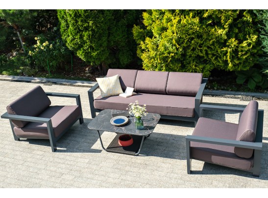 "Гранада" модульный диван угловой, цвет серый, цвет подушек бежевый в Набережных Челнах