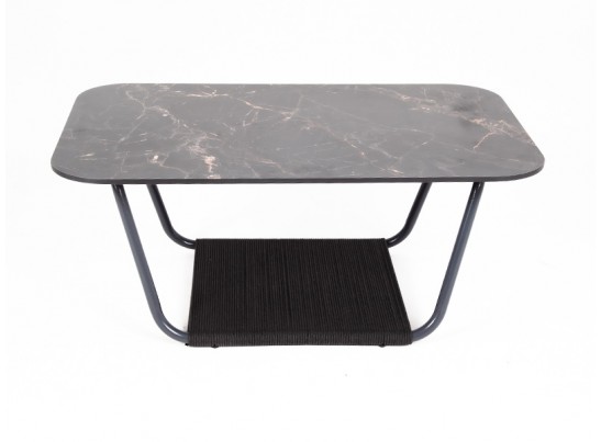 "Гранада" журнальный стол 90х50см из HPL, цвет "черный мрамор" в Набережных Челнах