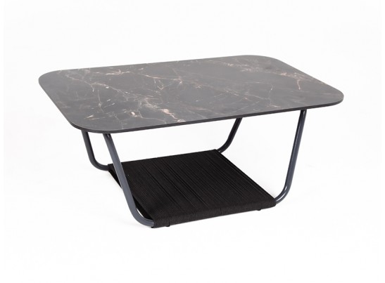 "Гранада" журнальный стол 90х50см из HPL, цвет "черный мрамор" в Набережных Челнах