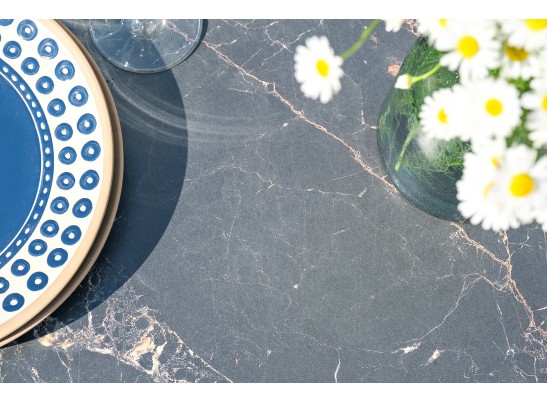 "Гранада" журнальный стол 90х50см из HPL, цвет "черный мрамор" в Набережных Челнах