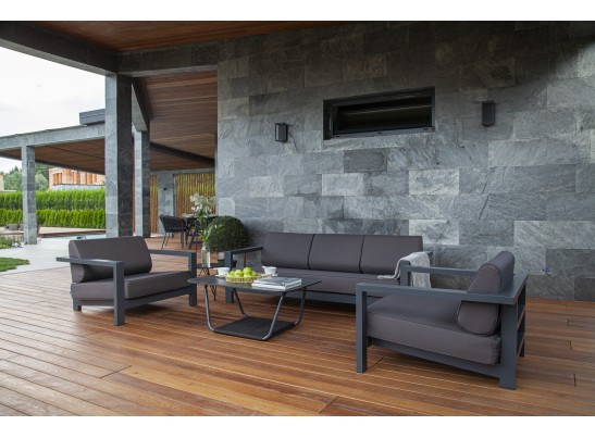 "Гранада" журнальный стол 90х50см из HPL, цвет "черный мрамор" в Набережных Челнах