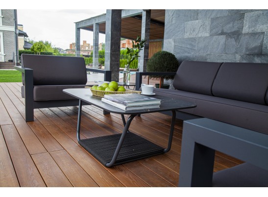 "Гранада" журнальный стол 90х50см из HPL, цвет "черный мрамор" в Набережных Челнах