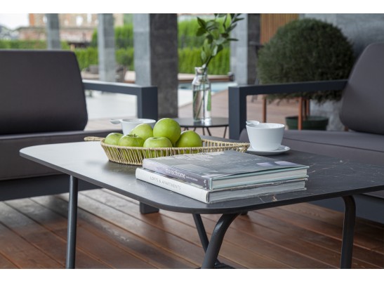 "Гранада" журнальный стол 90х50см из HPL, цвет "черный мрамор" в Набережных Челнах