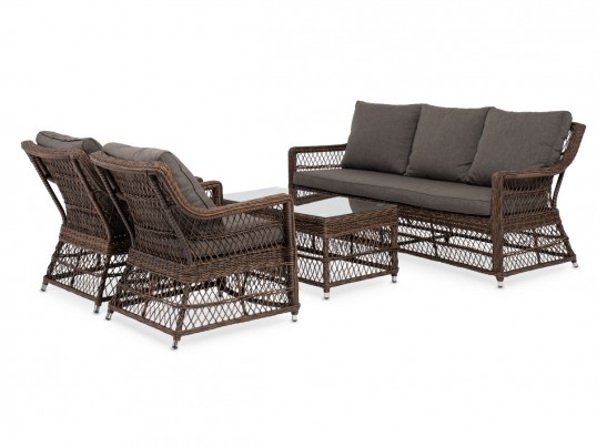 "Гранд Латте" лаунж-зона из искусственного ротанга, цвет коричневый в Набережных Челнах