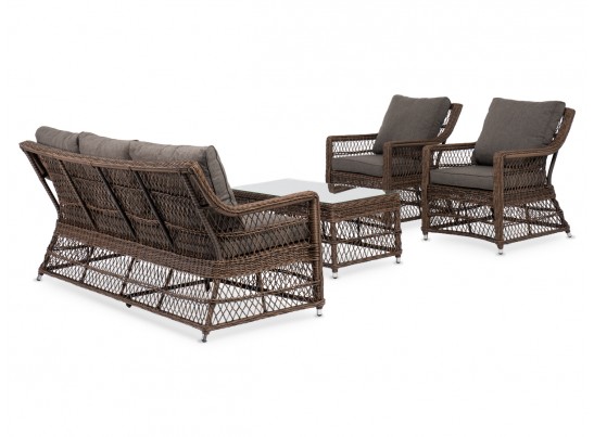 "Гранд Латте" лаунж-зона из искусственного ротанга, цвет коричневый в Набережных Челнах