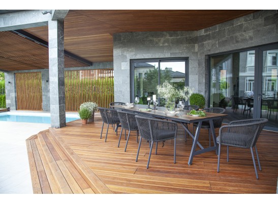 "Рио" стол интерьерный из HPL 300х100см, цвет столешницы "дуб" в Набережных Челнах