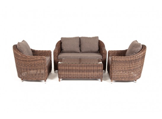 "Кон Панна" лаунж-зона из искусственного ротанга, цвет коричневый в Набережных Челнах