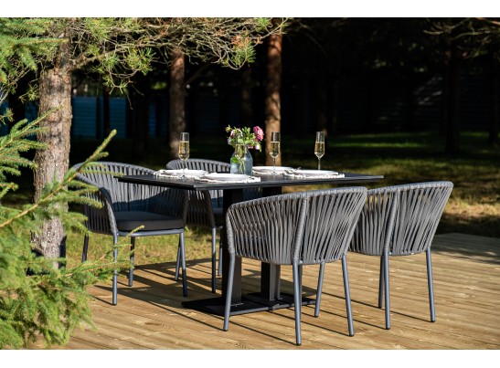 "Каффе Дабл" обеденная группа на 4 персоны, цвет "серый гранит" в Набережных Челнах