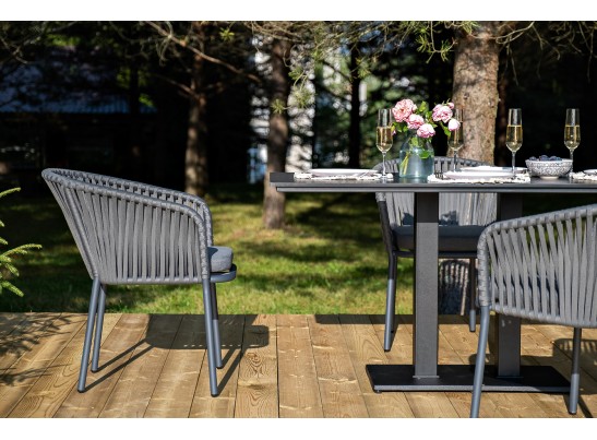 "Каффе Дабл" обеденная группа на 4 персоны, цвет "серый гранит" в Набережных Челнах