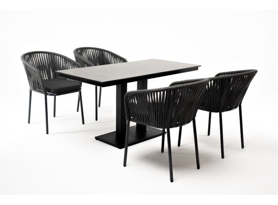 "Каффе Дабл" обеденная группа на 4 персоны, цвет "серый гранит" в Набережных Челнах