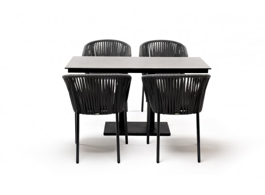 "Каффе Дабл" обеденная группа на 4 персоны, цвет "серый гранит" в Набережных Челнах