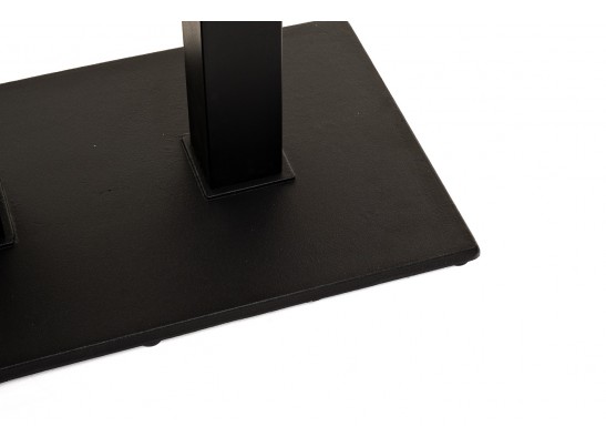 "Каффе" обеденный стол из HPL 140х70см, цвет "дуб", подстолье двойное черное чугун в Набережных Челнах