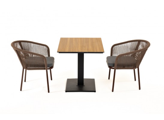 "Каффе" обеденная группа на 2 персоны, цвет "дуб" в Набережных Челнах