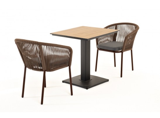 "Каффе" обеденная группа на 2 персоны, цвет "дуб" в Набережных Челнах