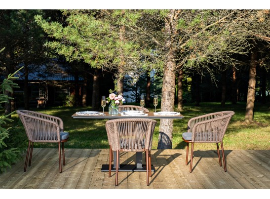 "Каффе Дабл" обеденная группа на 4 персоны, цвет "дуб" в Набережных Челнах