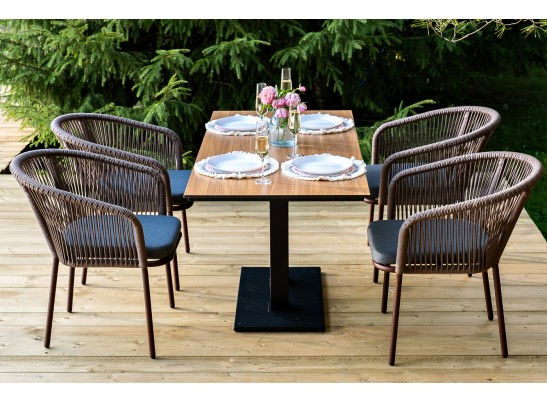 "Каффе Дабл" обеденная группа на 4 персоны, цвет "дуб" в Набережных Челнах