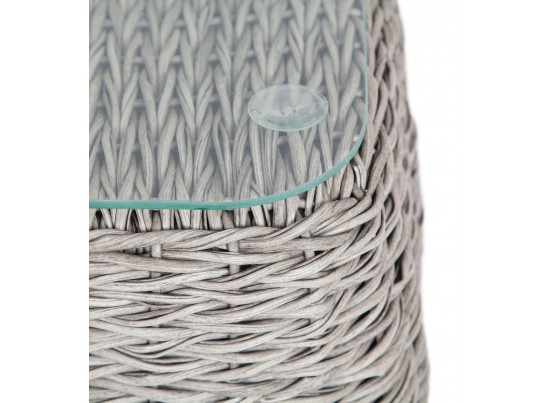 "Кальяри" кофейный столик из искусственного ротанга (гиацинт), цвет серый в Набережных Челнах