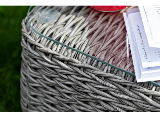 "Кальяри" журнальный столик из искусственного ротанга (гиацинт), цвет серый в Набережных Челнах