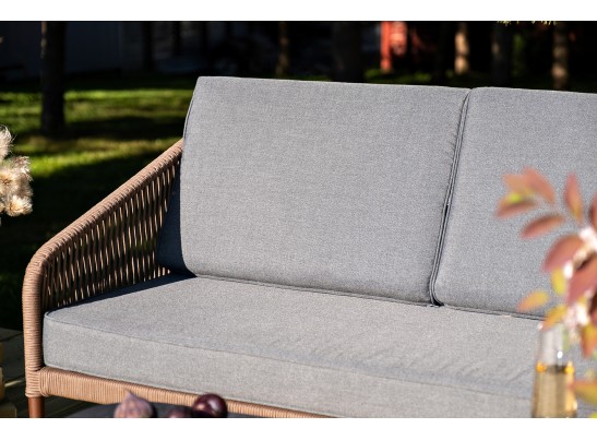 "Канны" лаунж-зона 5-местная плетеная из роупа (веревки), роуп коричневый в Набережных Челнах