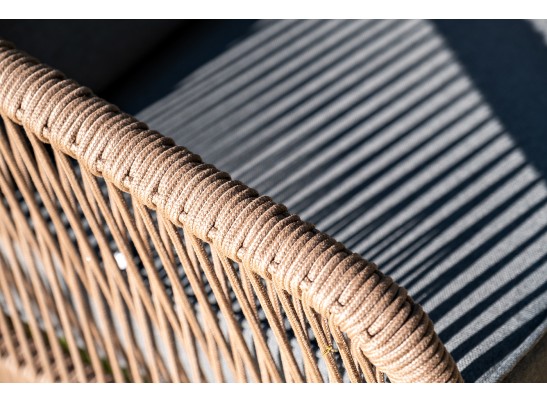 "Канны" лаунж-зона 5-местная плетеная из роупа (веревки), роуп коричневый в Набережных Челнах